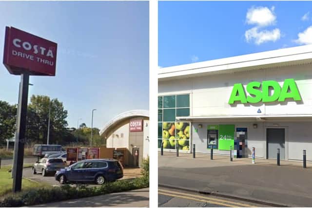 Costa at Rushden Lakes and Asda, Rushden/  National World /Google
