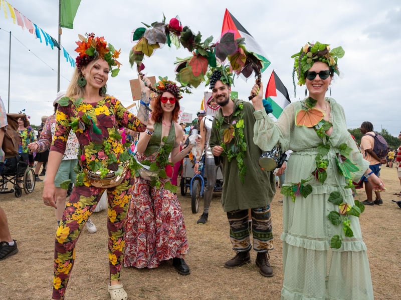 Festival goers taking part in the annual Shambala Carnival. This year’s theme was ‘Pun Intended'. Photo by David Jackson.