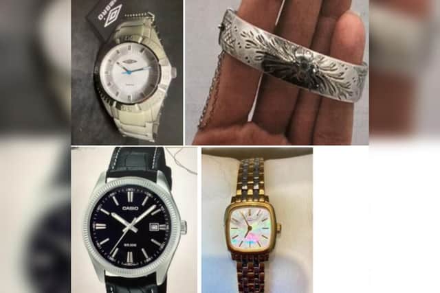 Some of the stolen items