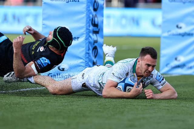 Tom James scored twice for Saints against Saracens