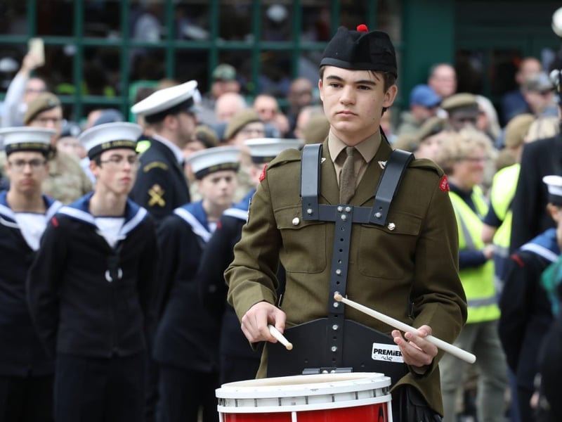 Kettering town centre: crowds line town centre to welcome The Royal Anglian Regiment for Armed Forces Day parade /National World