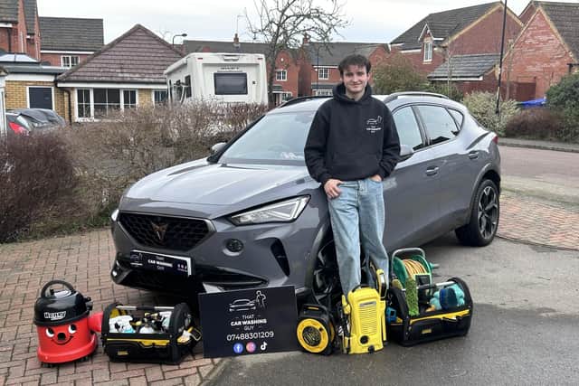 Jack Ballard founded ‘That Car Washing Guy’ in April 2023, and he has since washed more than 500 cars and had many returning customers.