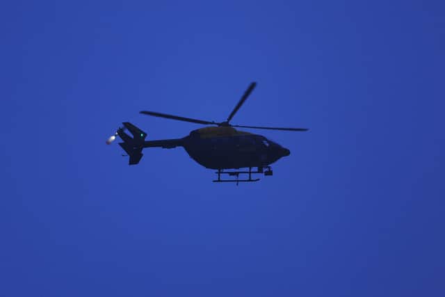 A police helicopter was called to the scene last night (Monday, January 8)