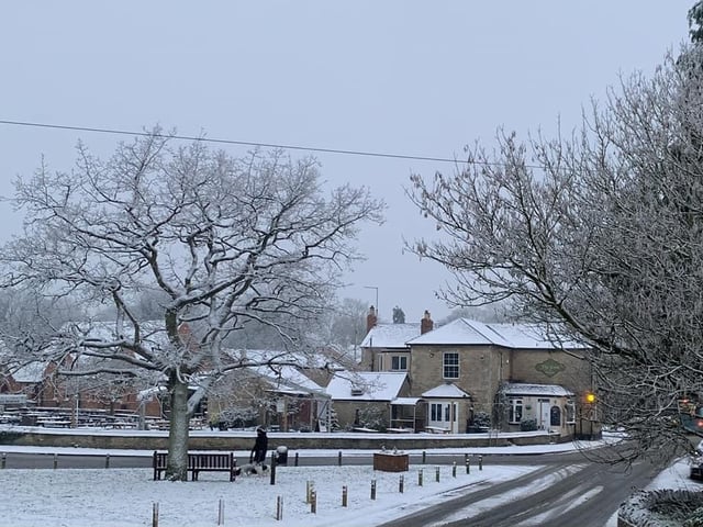 A snowy snap of Roade.