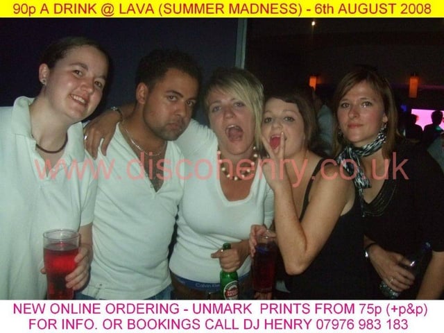 Nostalgic pictures from a 90p a drink night out at Lava in August 2008