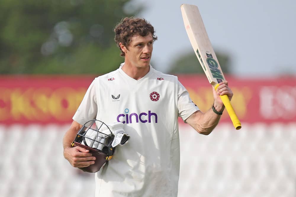Calvin Harrison accepts the applause from the crowd after guiding Northants to victory (Picture: Peter Short)