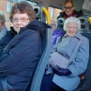 Bernice and friends on the Age UK Northamptonshire minibus.