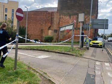 Pictures from the scene at St Michael's Car Park at around 4pm today.