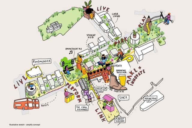 One of the aims of the transformation project is to create stronger links between Greyfriars and the rest of the town centre around Market Square.