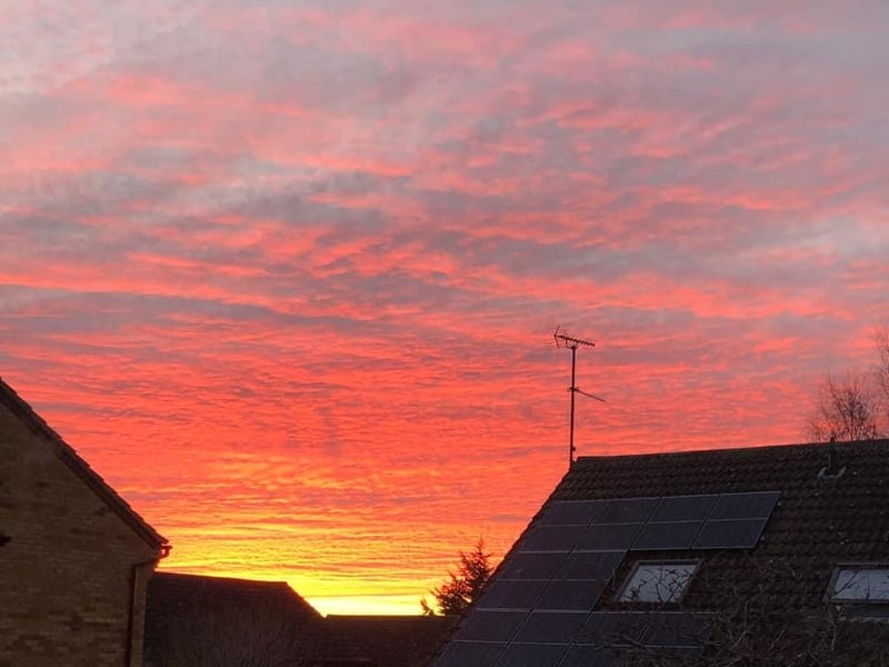 A stunning sunset over Brampton Park, Kingsthorpe taken on Monday evening (February 6).