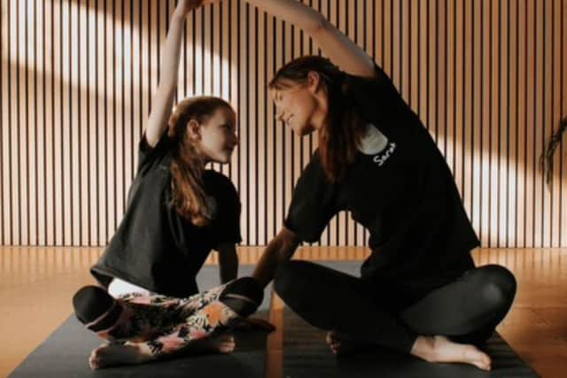 The next founder to speak out for We Mean Business is Sarah Willis, who launched The Little Yoga Company with the aim of helping children connect to their bodies and with their peers. Photo: A & I Rose Photography.