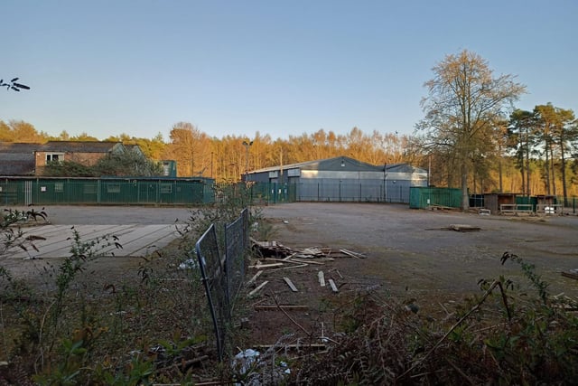 The wood suppliers in Harlestone Firs has closed down and been left to wrack and ruin