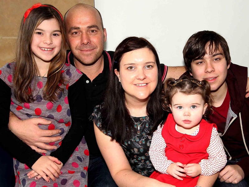 2013 - Super Tots winner Mollie-Mae Brown with her family. The Brown family, Abigail, Steve, Colleen, Mollie-Mae and Lewis.