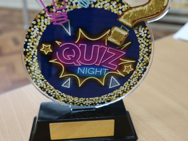 The Winners Trophy, now proudly displayed in Team Something Wicked This Way Comes office.