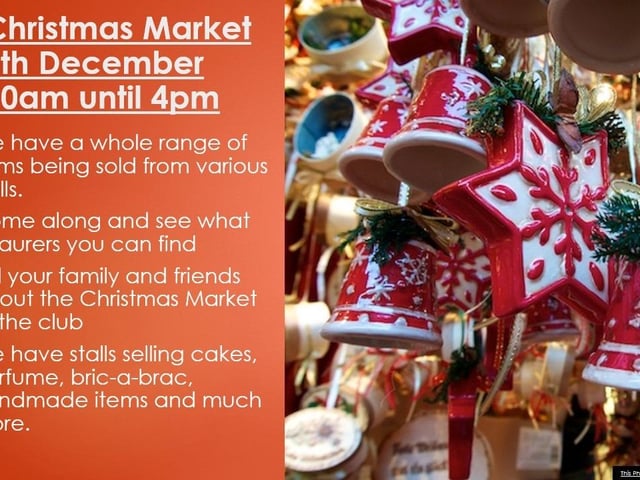 The Northampton & District Indoor Bowling Association's Christmas market is happening from 10am until 4pm on Saturday 9 December. The address is Northampton & District Indoor Bowling Association, The Recreation Ground, Harborough Road, Northampton, NN2 8DH. Everyone is welcome and stalls will be selling items such as cakes, sweets, crochet items, nik naks, handmade gifts, art, floristry and much more.