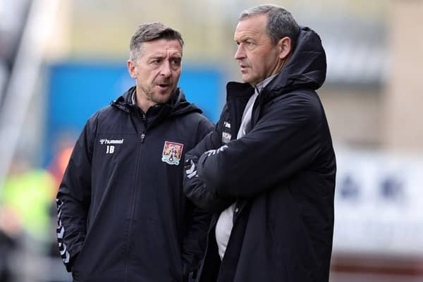 Cobblers boss Jon Brady and his assistant Colin Calderwood (Picture: Pete Norton/Getty Images)