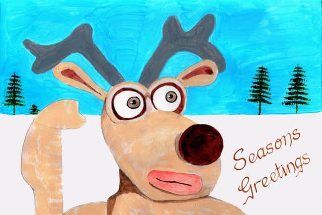Patients are overjoyed to share their festive artworks at the public event