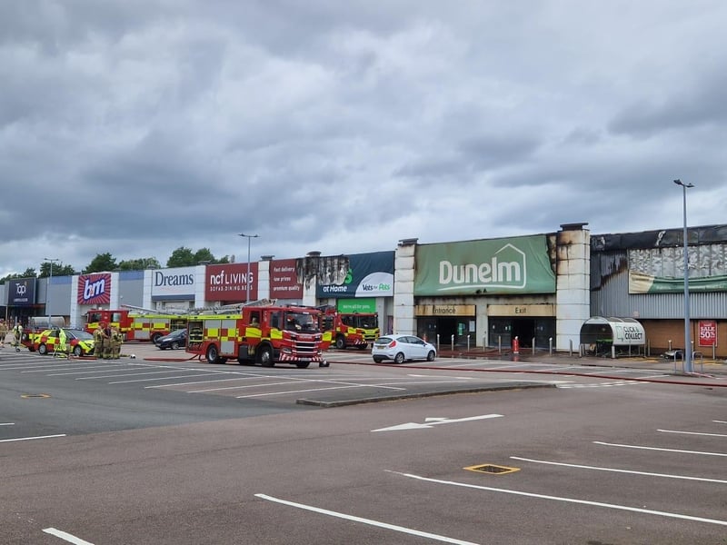 Fire crews at the scene of the fire on Sunday morning Picture: Logan MacLeod