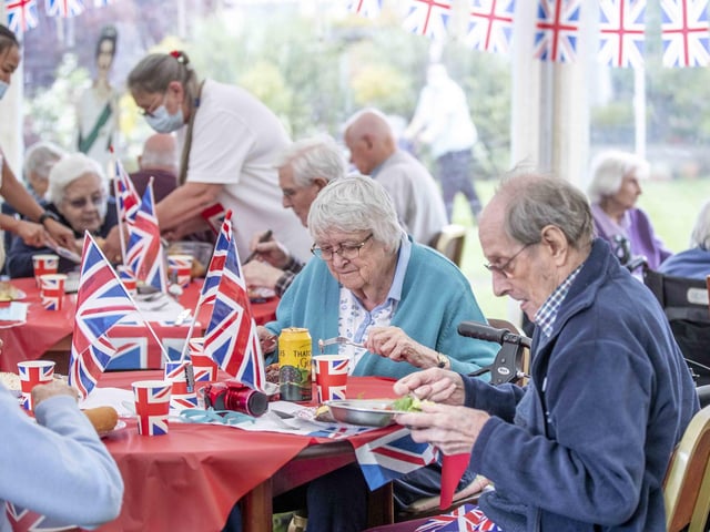 It was all smiles as residents and relatives enjoyed the festivities.