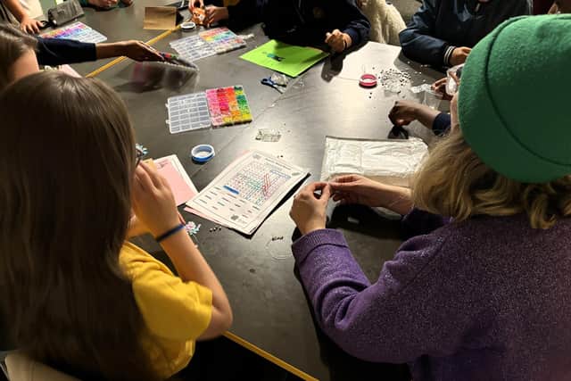Members on table collaborating