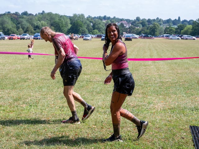 Runners taking part in the Pretty Muddy Race For Life at Abington Park in Northampton on Saturday, July, 11, 20026. Photo by David Jackson.
