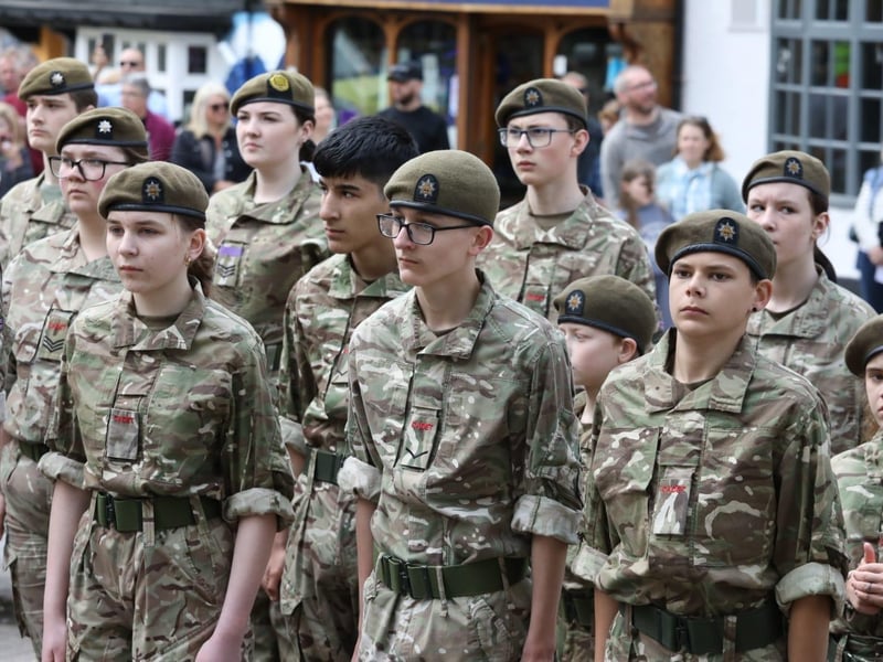 Kettering town centre: crowds line town centre to welcome The Royal Anglian Regiment for Armed Forces Day parade /National World