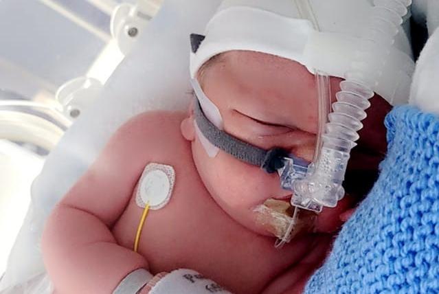 Corey James, born at 35 weeks and five days on January 11, 2023 at 12.29pm via emergency C-section at NGH. He weighed 7lbs 3oz.