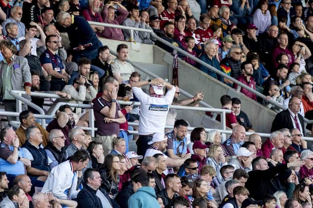 Cobblers fans can't believe it as their team is denied promotion on goals scored