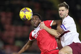 Cobblers skipper battles for the ball during the 4-3 defeat at Leyton Orient (Picture: Pete Norton)