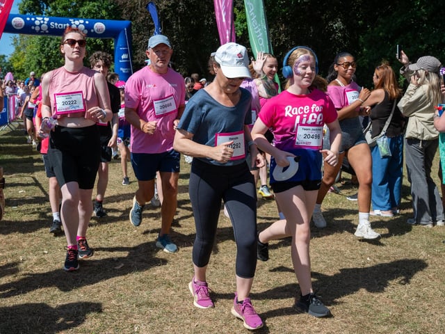 Runners taking part in the Race For Life at Abington Park in Northampton on Sunday, July, 12, 20026. Photo by David Jackson.