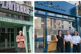 Jamie McGowan (left, area manager at Playhouse, and staff at CI Aesthetics (right) are calling for the bottom of Bridge Street to reopen