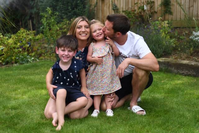 Sophie Palmer with her family.