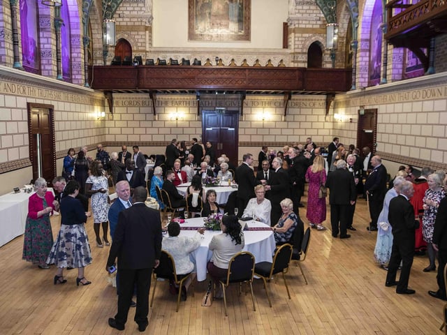 A private celebration took place at the Northampton Guildhall on Wednesday, May 18 2022 to celebrate Northampton's new Mayor, councillor Dennis Meredith.