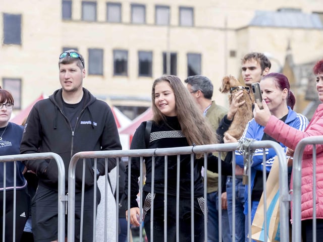 Hundreds enjoyed music, circus acts, and memories from the decade during a sixties celebration event in Northampton's Market Square on Saturday (September 24).