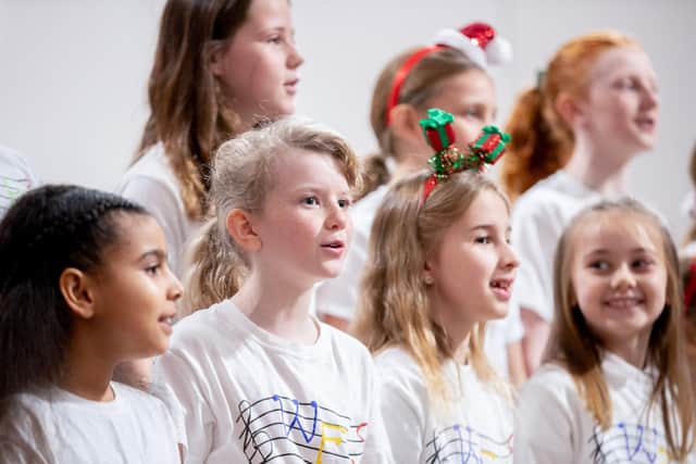 The Weston Favell CE Primary School children at the 2024 Tree of Love ceremony.