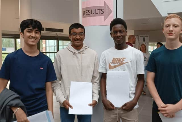NSB students celebrating brilliant A Level results