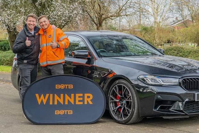 BOTB winner Mitroi Laurentiu with presenter Christian Williams
