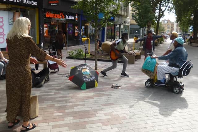 Lloyd Francis, known to many as Bim, has been busking on Abington Street and the Market Square since June and is quickly becoming a much-loved local legend.