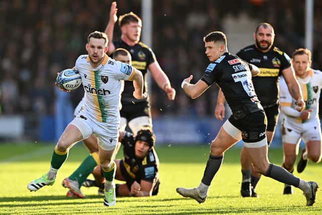 Rory Hutchinson in action at Sandy Park (photo by Dan Mullan/Getty Images)