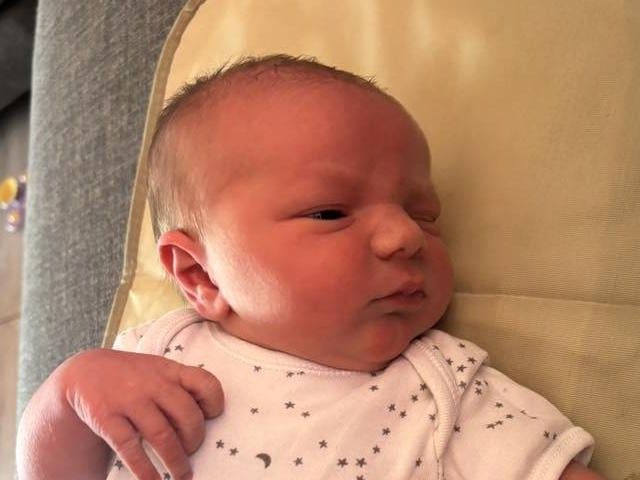 Sonny Hugh Russell born at 5.40am on July 3 at Northampton General Hospital, weighing 6lbs 3oz.