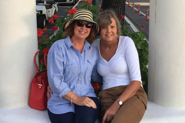 Judi with her sister in law Suzanne before she passed away