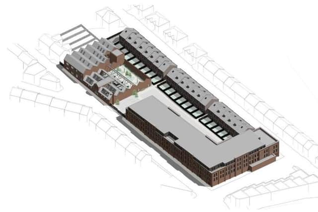 Here's an artist's impression of what the site could look like if the 97 homes are built.