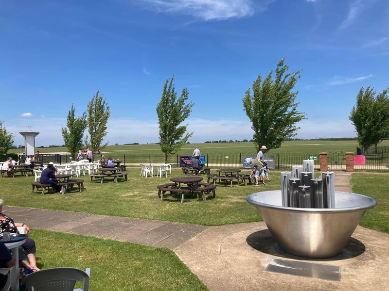 The pub/hotel has a large beer garden, with a very special addition of overlooking the aerodrome, so customers can enjoy and sunny drink while watching planes take to the skies.