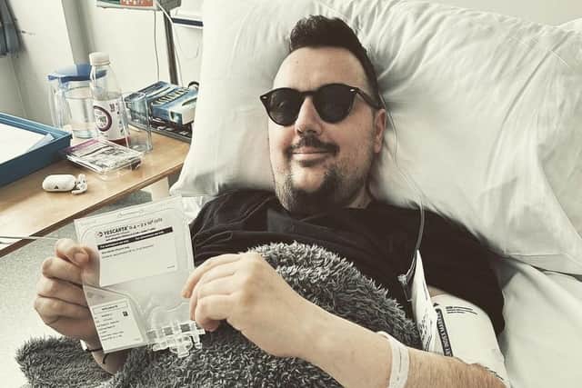 Justin Vanezi was diagnosed with two types of cancer last year and more than £37,000 has now been raised in a bid to secure overseas treatment.
