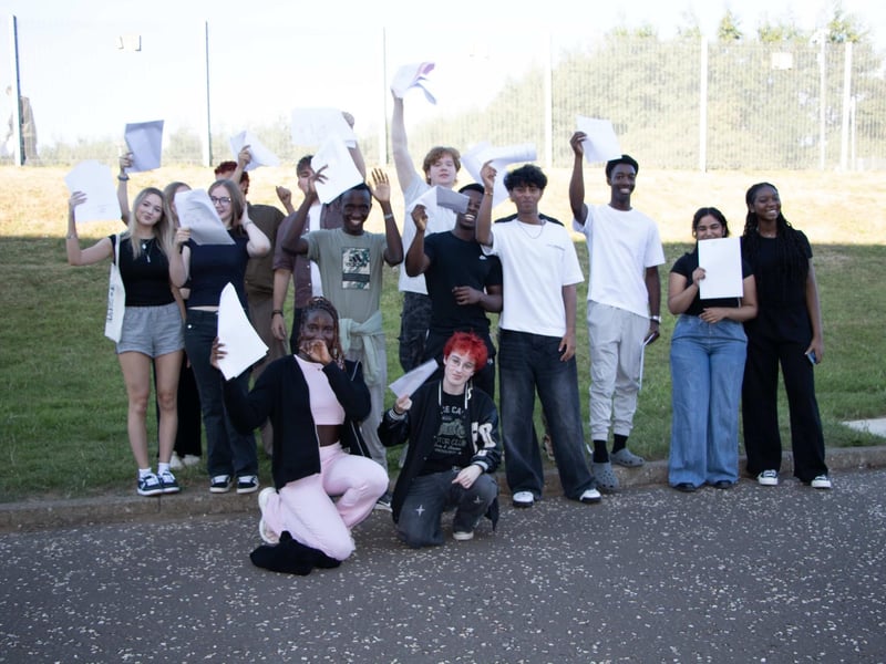 Northampton Academy students collect their A Level results