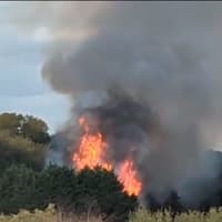 ARSON: Blaze captured on camera as crews battled multiple fires for four hours in Daventry