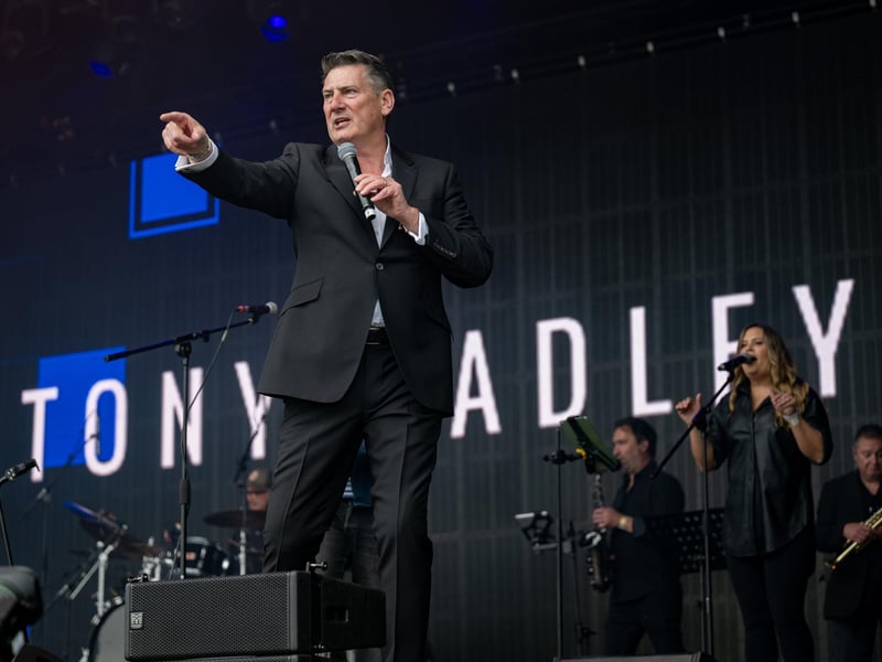 Tony Hadley on stage at Let’s Rock Northampton at Delapré Park on Saturday, June 15. Photo by David Jackson.