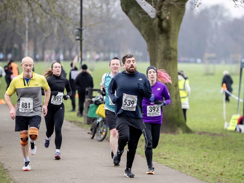 Runners braved the cold on Sunday January 12 to take on the charity race at The Racecourse.
