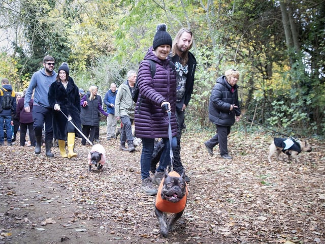 Owners and their pets met for the annual Halloween Walk for the annual event organised by the French Bulldog Meet and Walk Northampton group