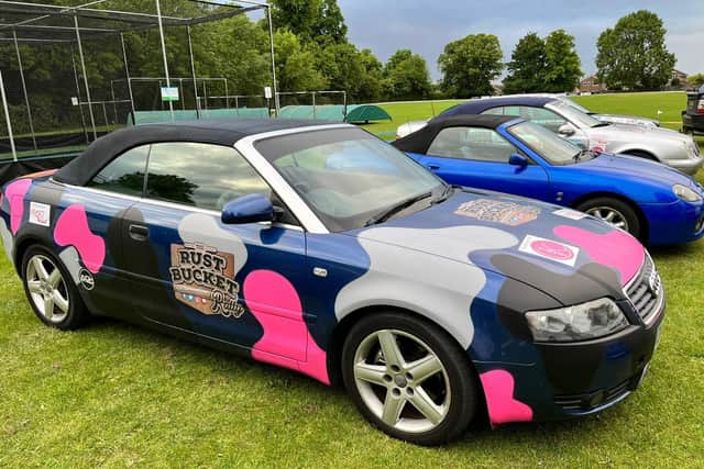 Some of the cars participating in this year's Rust Bucket Rally